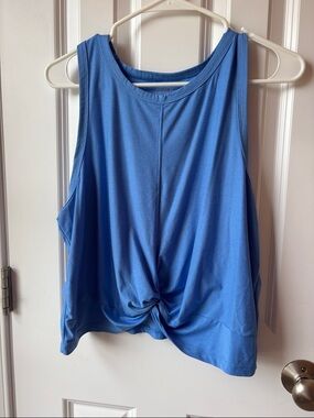 Old Navy Blue Twist-Knot Athletic Tank Top